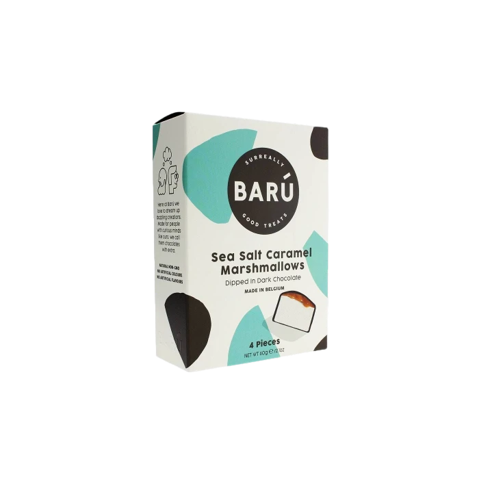 Barú Marshmallows Dark Chocolate Sea Salt Karamel 4 Stuks 1 Barú Marshmallows Dark Chocolate Sea Salt Karamel 4 Stuks