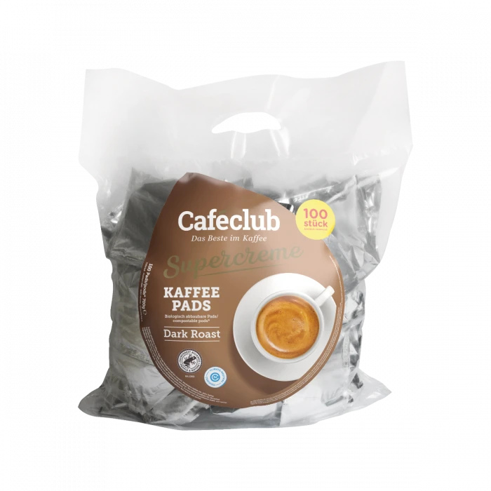 Caféclub Supercreme Dark Roast Koffiepads Voordeeltas 1 Caféclub Supercreme Dark Roast Koffiepads Voordeeltas