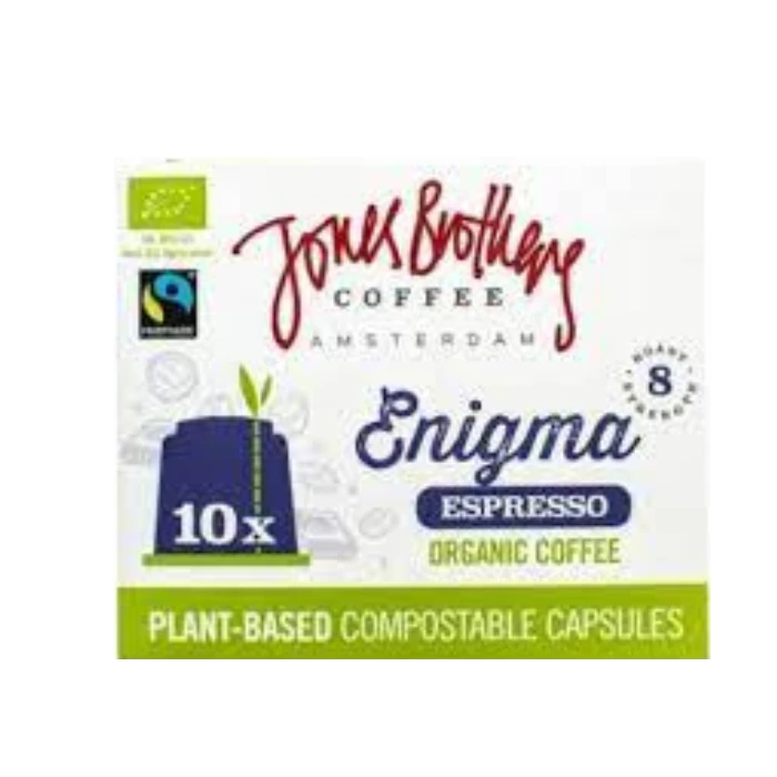 Jones Brothers Enigma Espresso Voor Nespresso® Compostable Koffiecups 1 Jones Brothers Enigma Espresso Voor Nespresso® Compostable Koffiecups