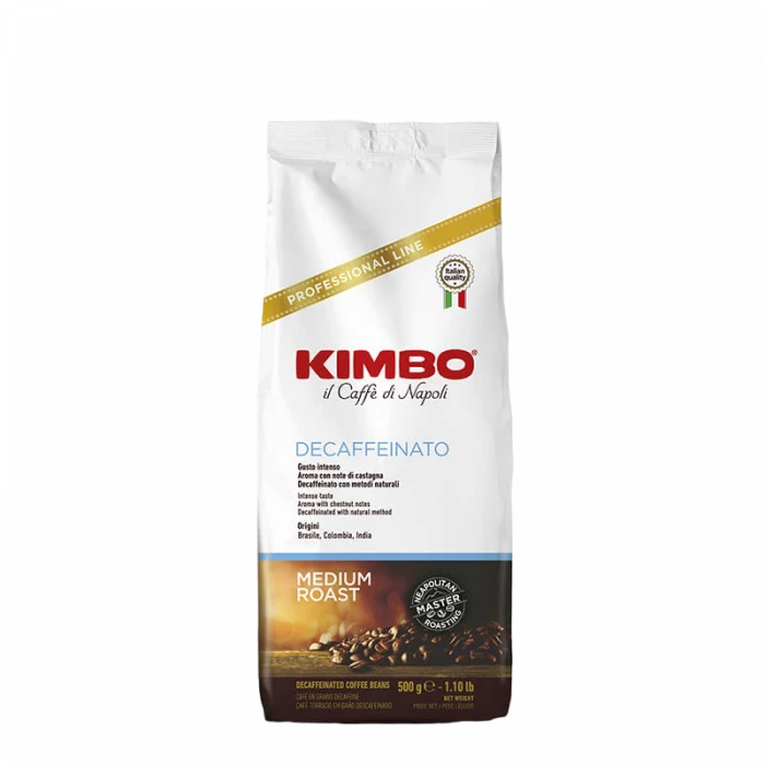 Kimbo Decaffeinato Koffiebonen 500 G. 1 Kimbo Decaffeinato Koffiebonen 500 G.